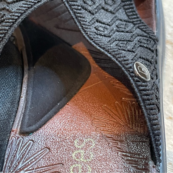 Bzees Vista Black Slide Sandal Comfort Slip On Wedge Heel Women’s Size 9M - Picture 9 of 9